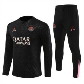 Paris Saint-Germain PSG Trænings Sweatshirt Sort Kvart-Zip 2024-25